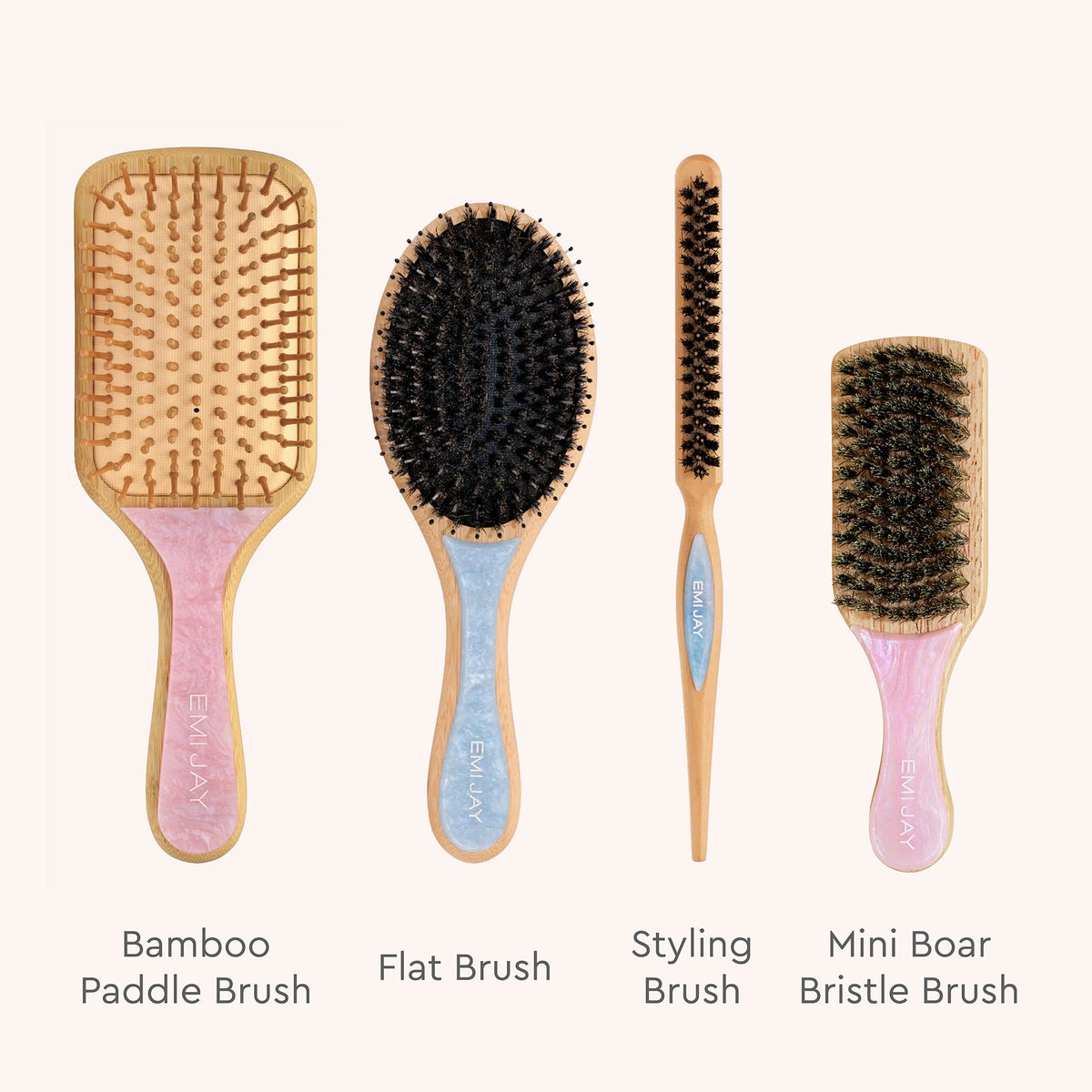 Mini Boar Bristle Brush in Toasted Sugar