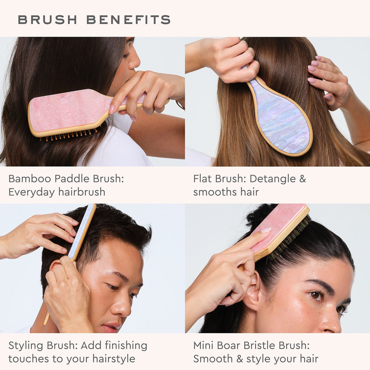 Mini Boar Bristle Brush in Toasted Sugar