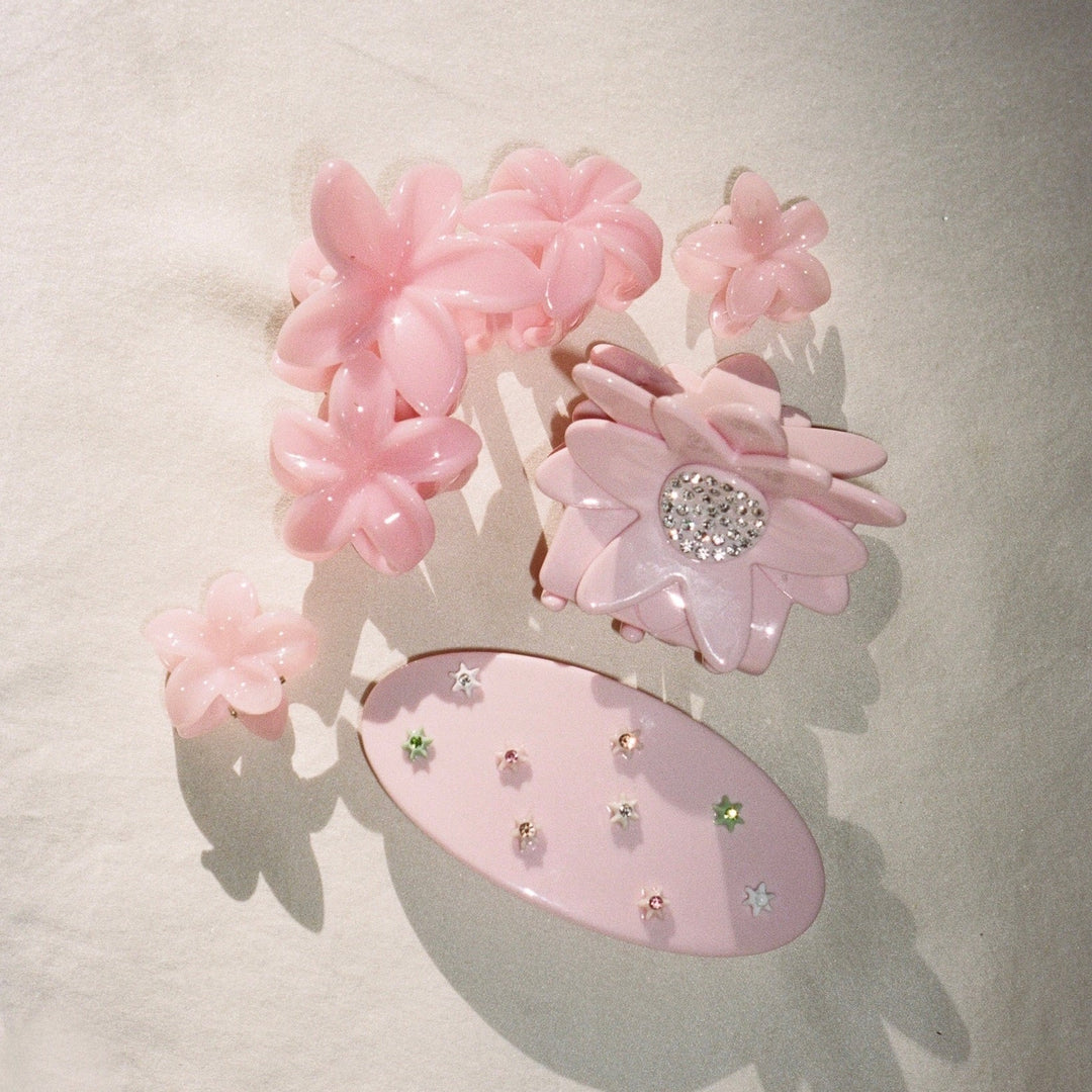Baby Super Bloom Clip Set in Jelly Peach