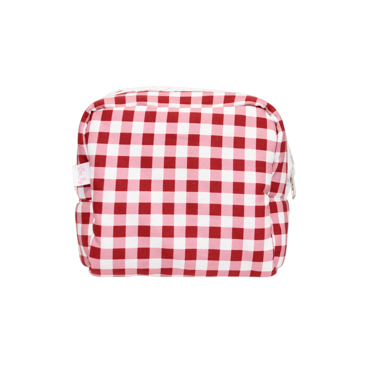 Gingham Pouch in Cherry Kiss