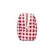Gingham Pouch in Cherry Kiss side view