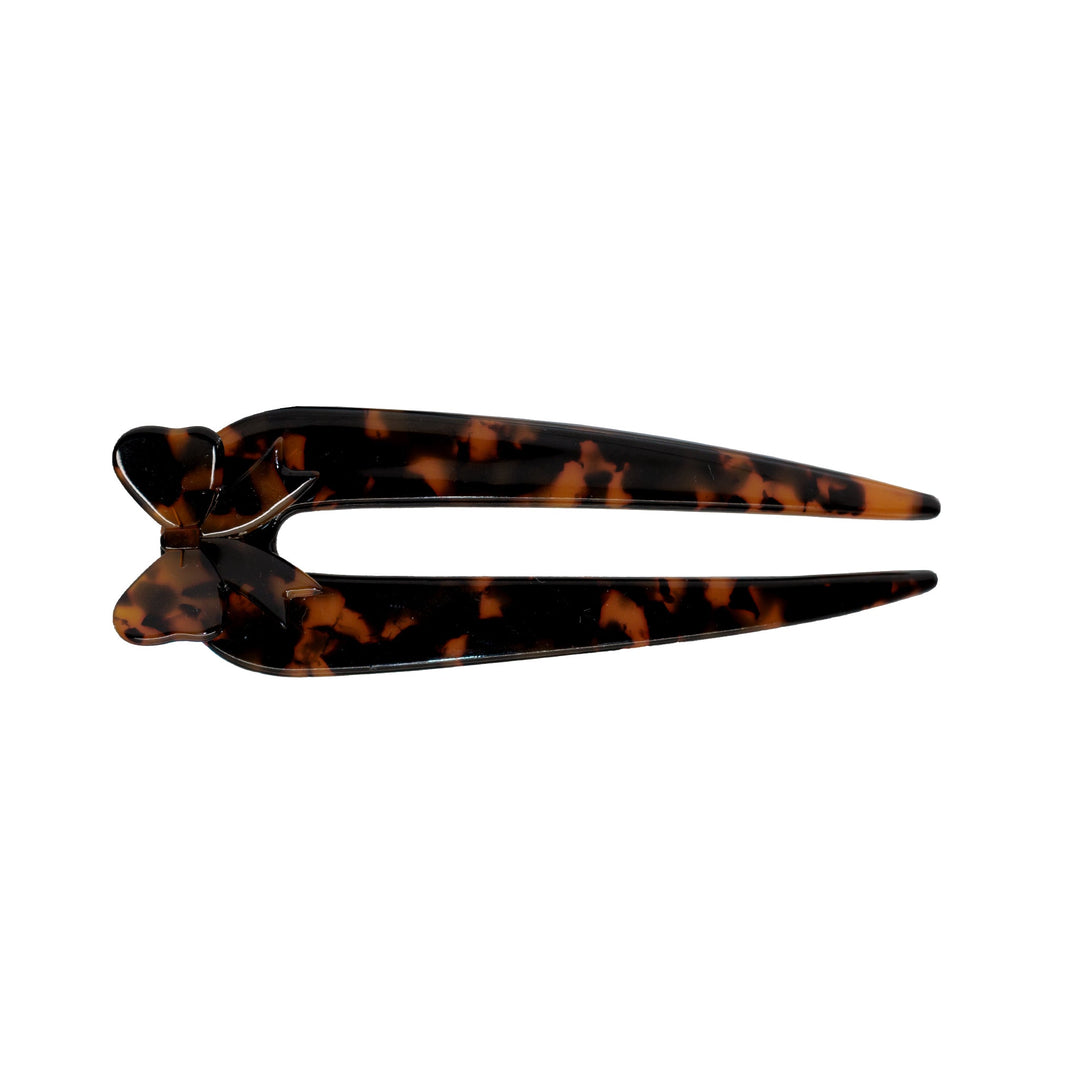 Hair Pin in Tortoise Bow