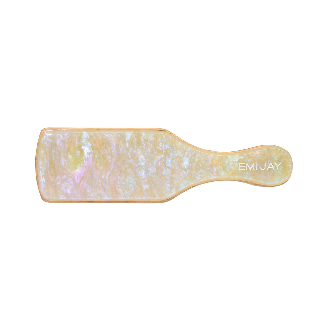Mini Boar Bristle Brush in Lemon Sugar