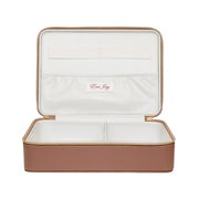 On The Way Vanity Case in Toasted Sugar open