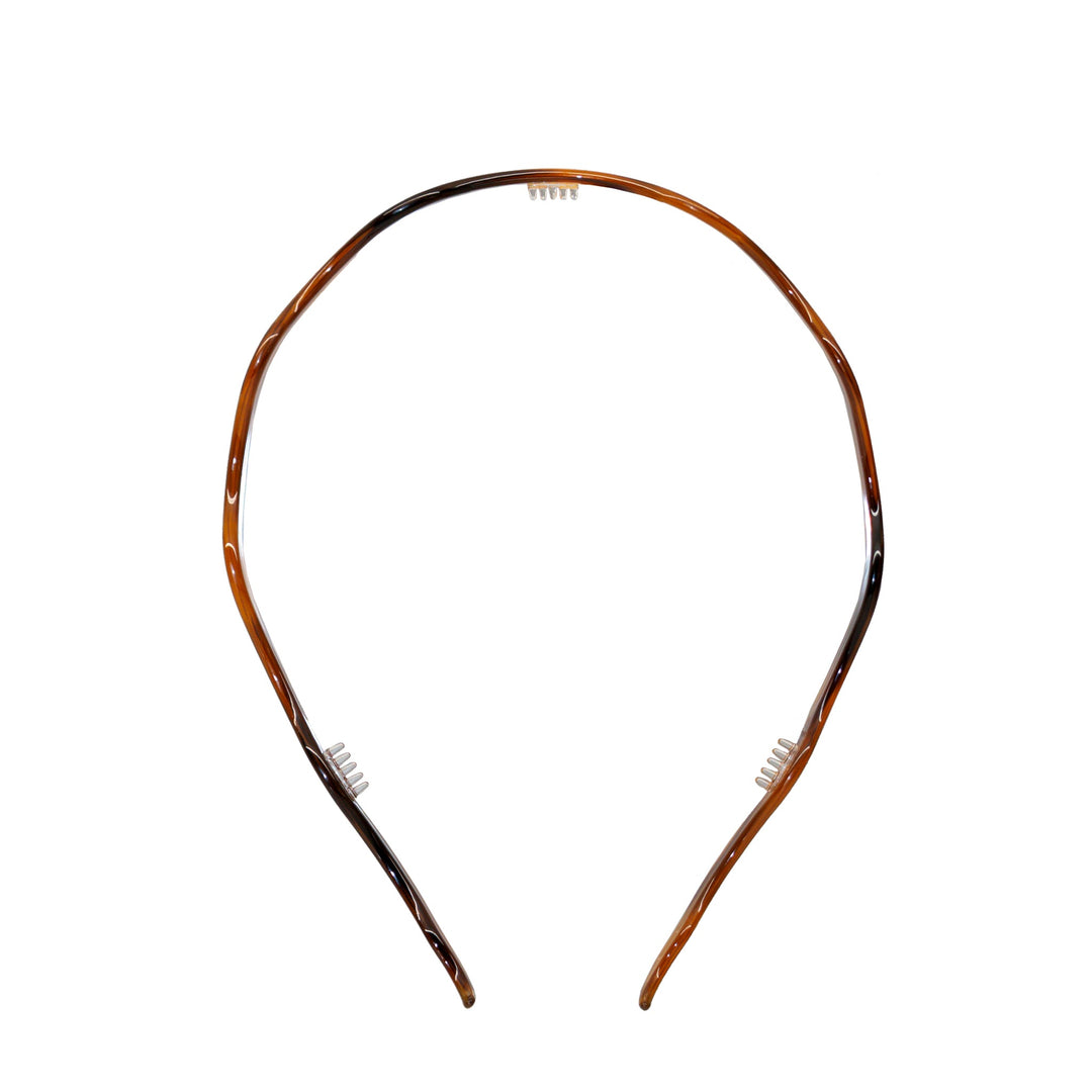 Starlet Headband in Curved Amber front and side view