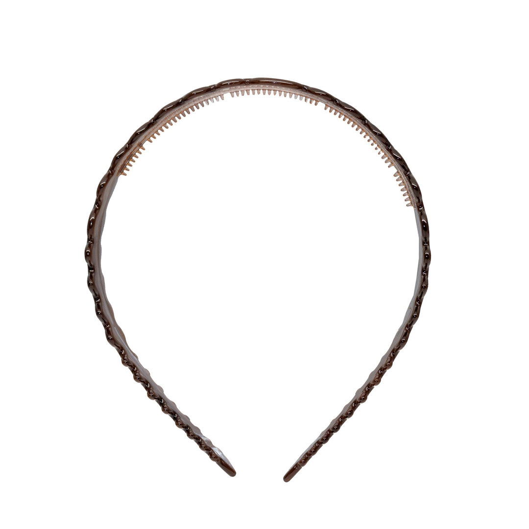 Starlet Headband in Scalloped Amber front and side view