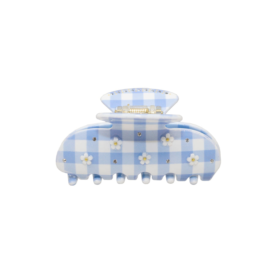 Sweetheart Clip in Daisy Blue Picnic