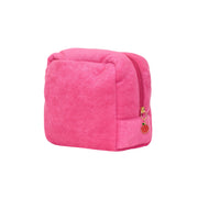 Terry Pouch in Lychee Baby zipper charm view