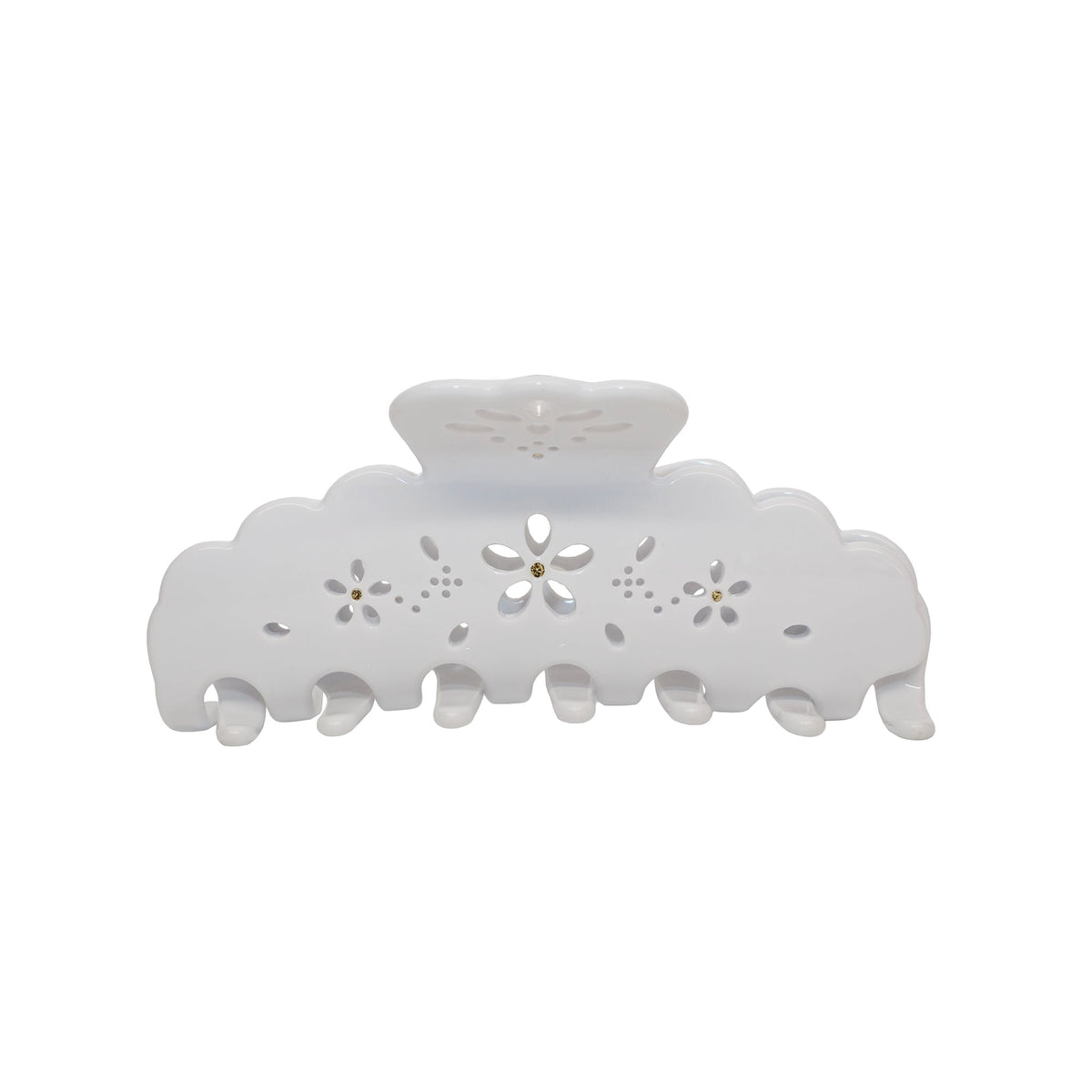 Big Effing Clip in Blanc Fleur Eyelet