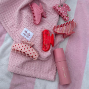 Big Effing Clip in Blush Polka Dot