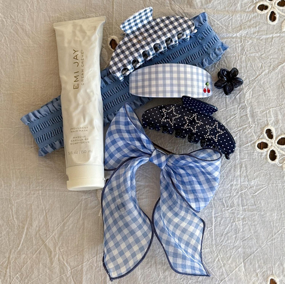 Ruffle Headband in Powder Blue 