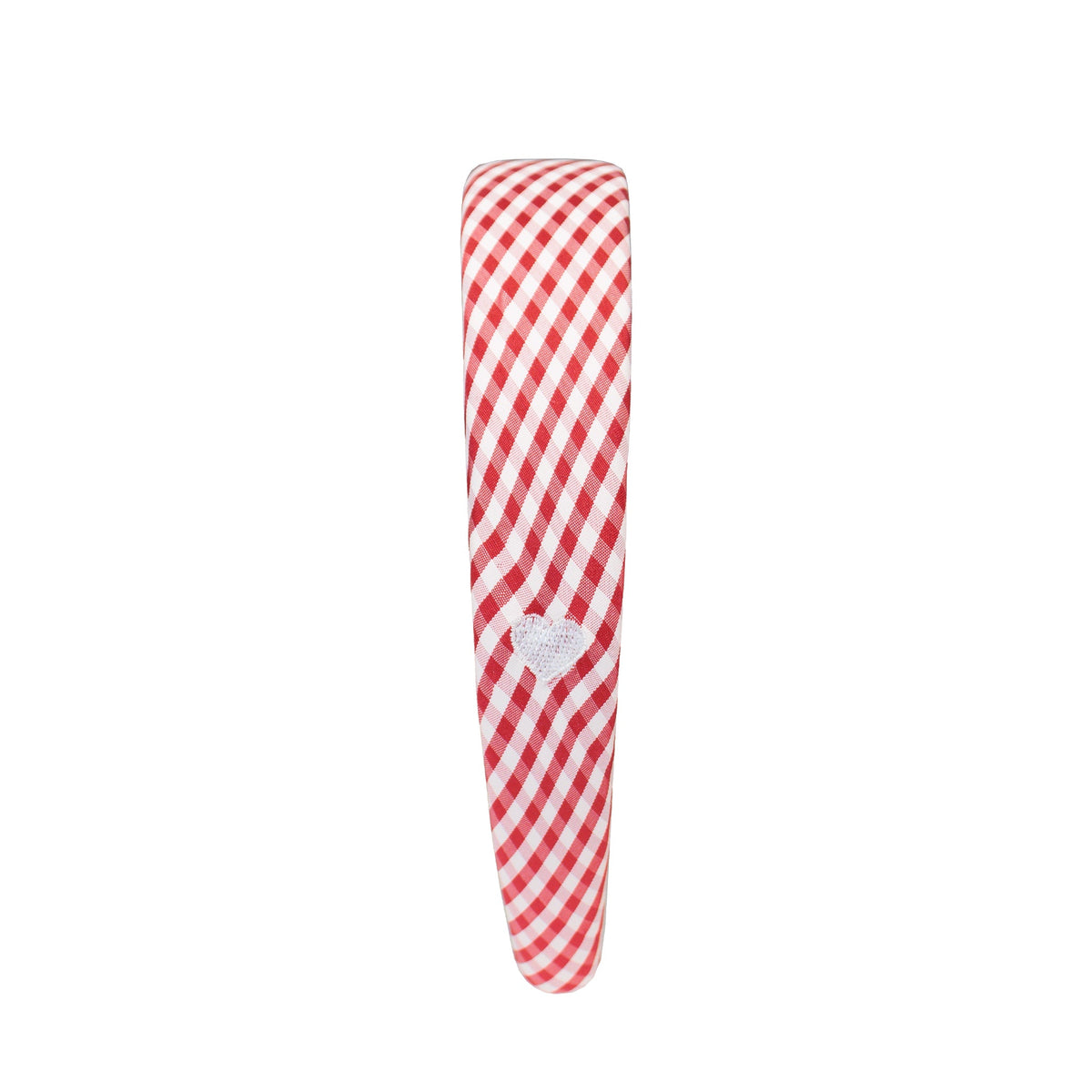 Halo Headband in Cherry Gingham side view