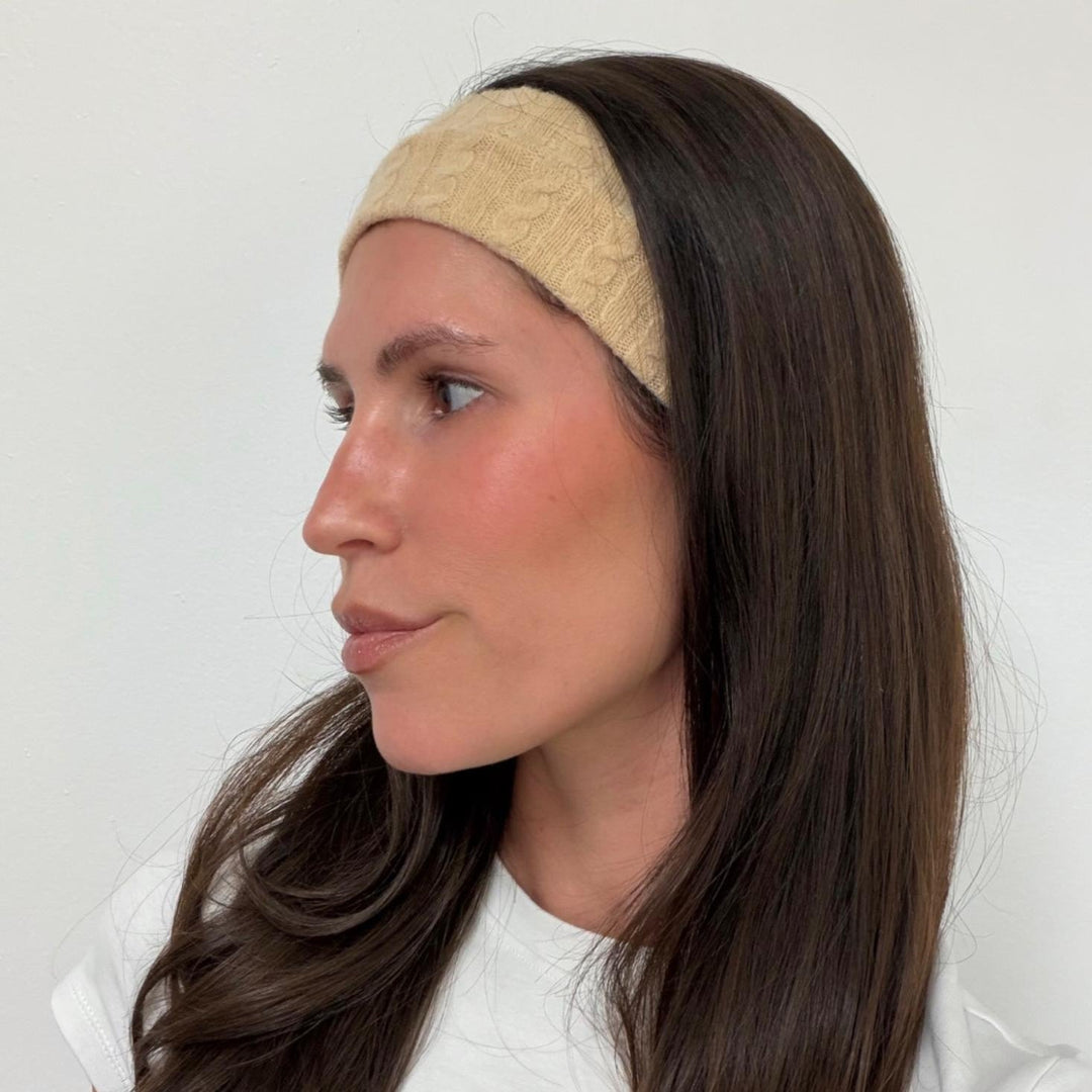 Infinity Headband in Oat Latte Knit