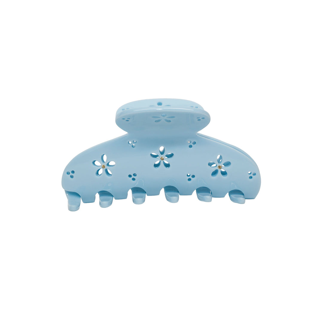 Lil Effing Clip in Blue Petal Eyelet
