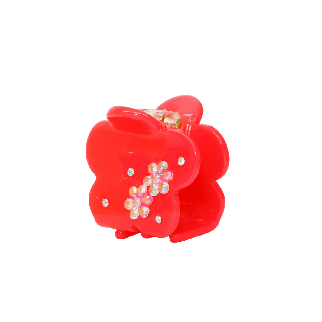 Midi Blossom Clip in Sangria Bloom