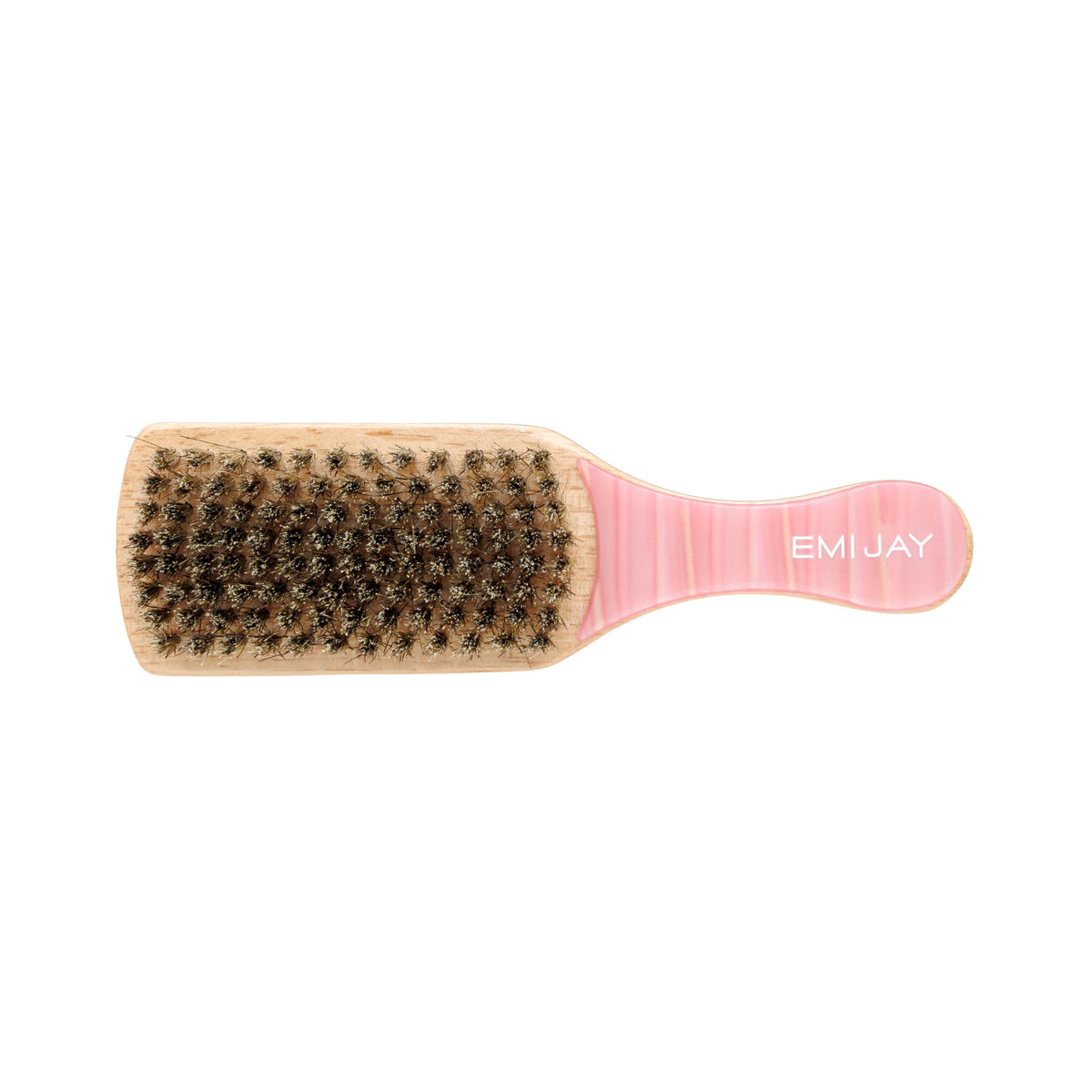 Mini Boar Bristle Brush in Lychee Baby bristle view