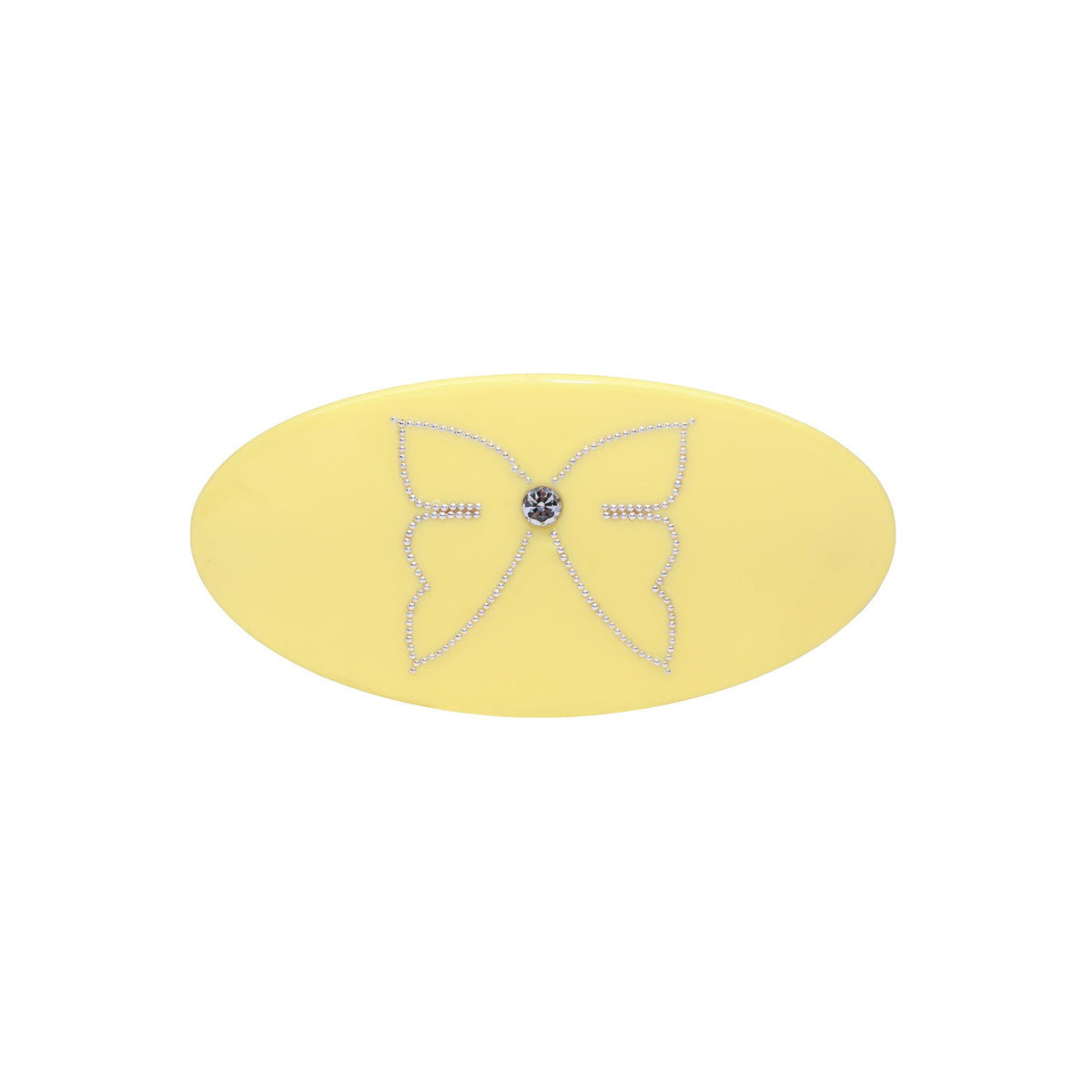 Ponytail Barrette in Lemon Drop