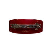 Ponytail Barrette in Mulled Magic back view