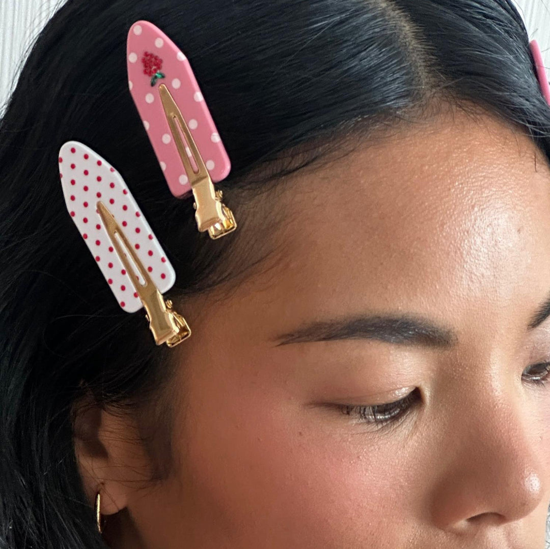 Popstar Clips in Sweet Berry Dot