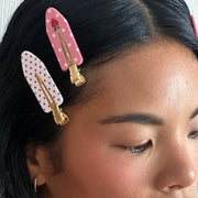 Popstar Clips in Sweet Berry Dot