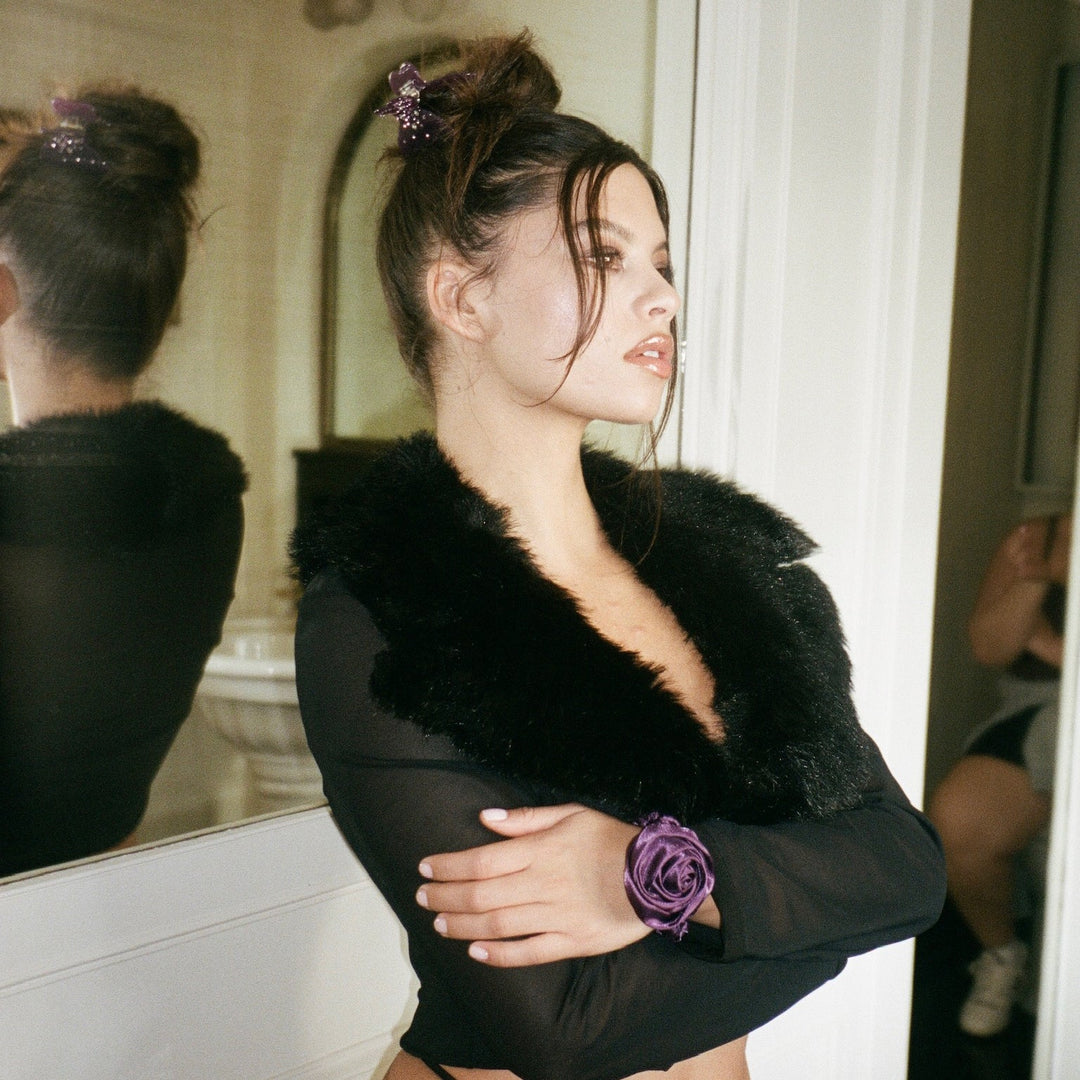 Rosette Scrunchie in Violet