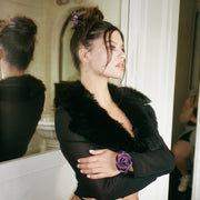 Rosette Scrunchie in Violet