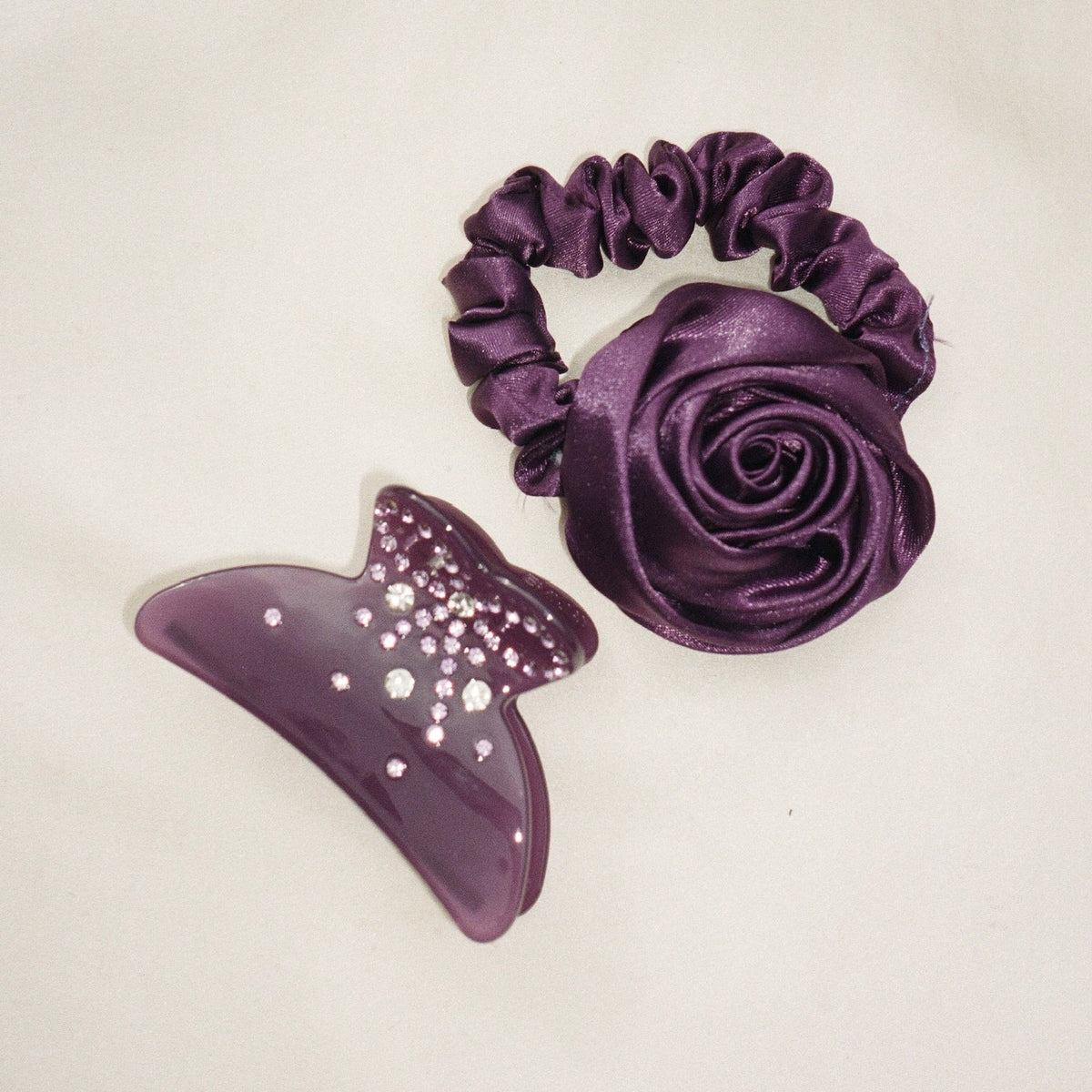 Rosette Scrunchie in Violet