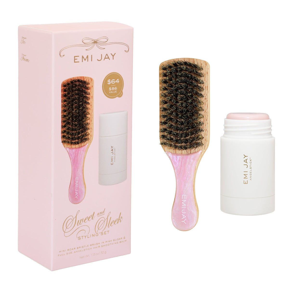 Sweet and Sleek Styling Gift Set in Pink Sugar
