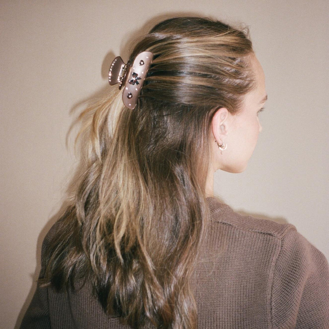 Sweetheart Hair Claw Clip in Cocoa Cashmere
