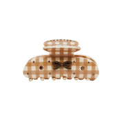Sweetheart Clip in Mocha Kiss Gingham
